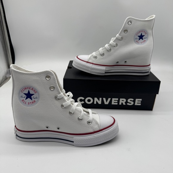 Converse Chuck Taylor All Star Wedge Platform Size 7‎  Canvas Sneakers Shoes NEW - Picture 1 of 7